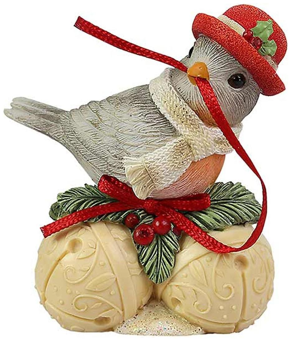 

Enesco H9 Heart of Christmas Stylish Trimmings 2 56 H Bird Jingle Bell Figurine