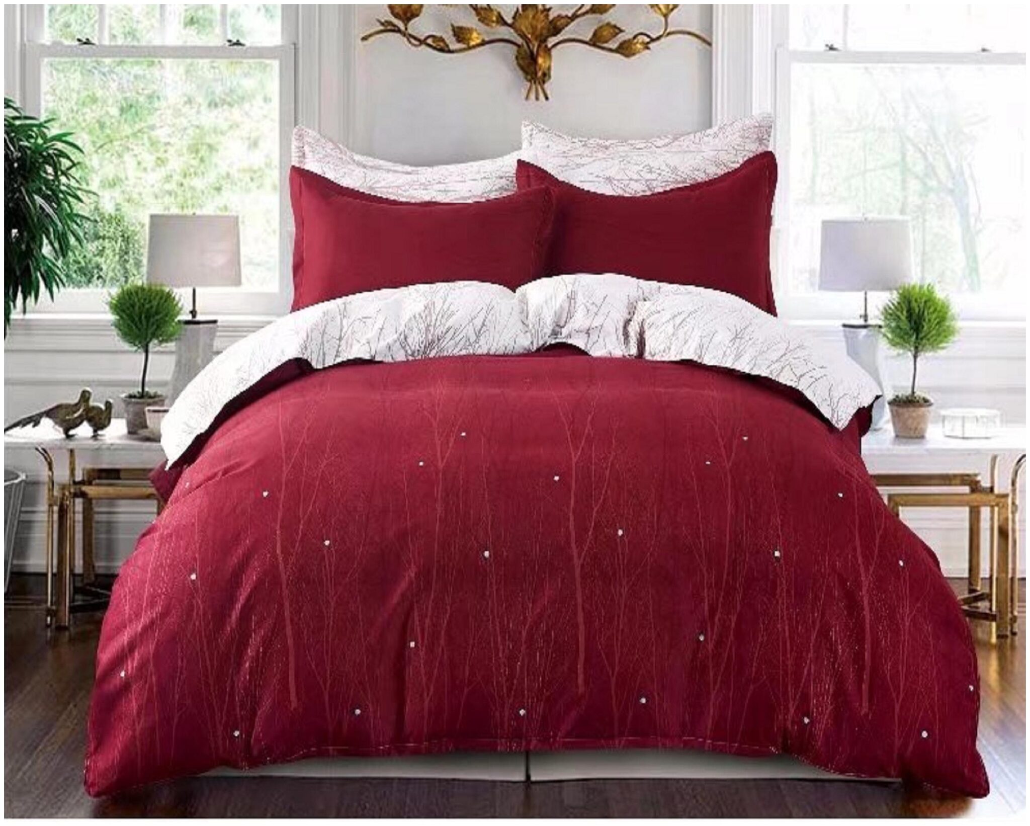 

Engage AC Comforter Set (4 Piece Combo Set of Double Luxurious Comforter and Queen Size Bedsheets with 2 Pillow Covers)