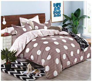 Buy Gifty Cotton Floral King Size Comforter Brown Online At Low