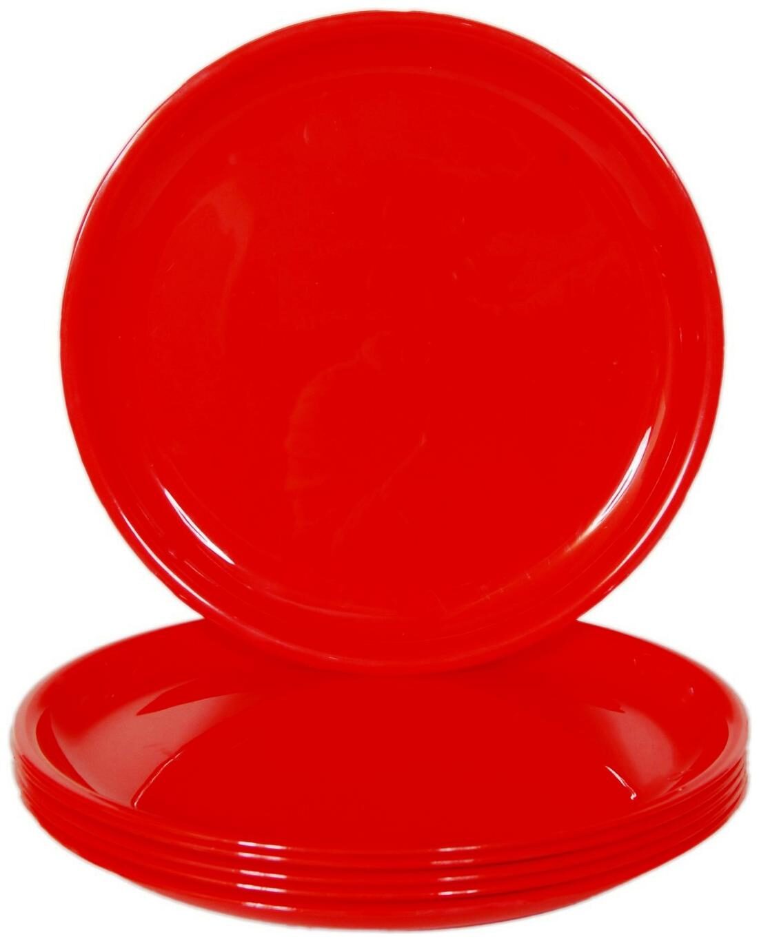 

Enoch Microwave Safe Red Color 10 Inch Dinner Plate(Set Of 6)