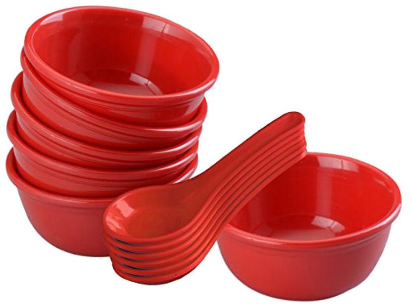 

Enoch Microwave Safe Red Color Soup Bowel Set ( Set Of 12)