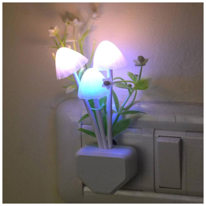 

Environment Friendly Energy Efficient Sensor Operated On Off Color Changeable Led Mushroom Colorful Light Night Lamp (13 5 cm Assorted Color)