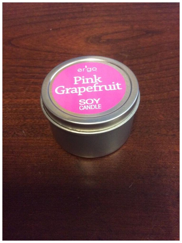 

Ergo Soy Candle Pink Grapefruit Scented 2 oz Travel Tin