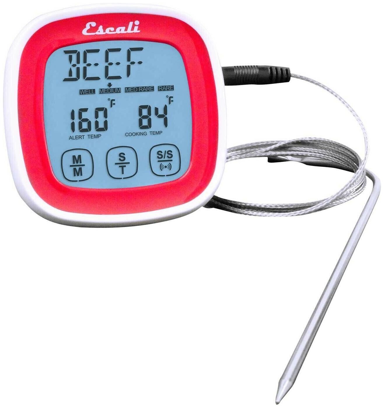 

Escali DHR1-R Red Touch Screen Thermometer Timer -4 F to 482 F