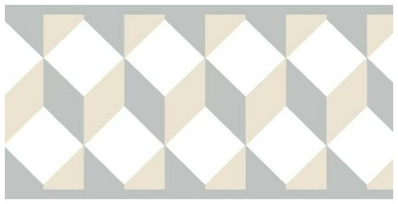 

Escher Border BP8257BD wallpaper cubes gray beige geometric SureStrip prepasted