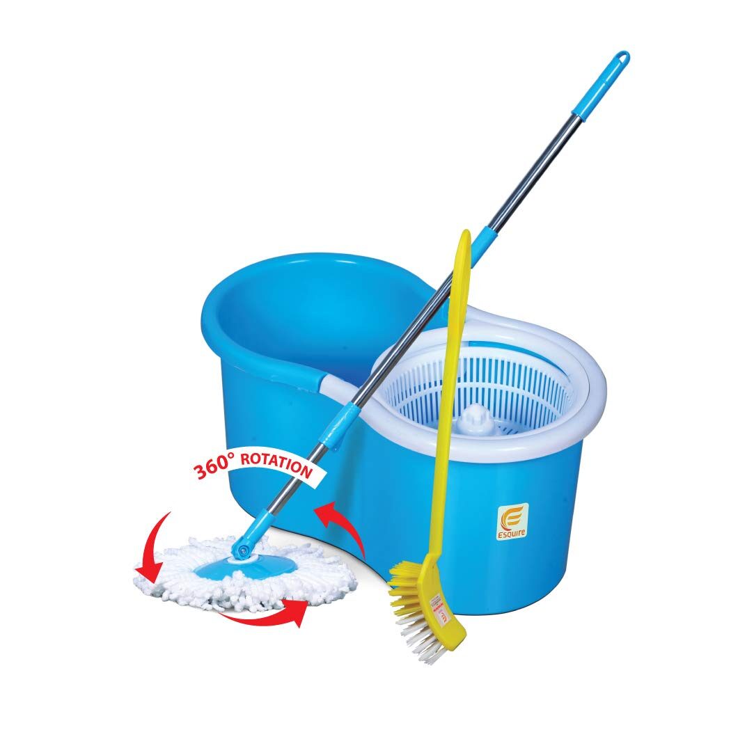 

Esquire Elegant Blue with one Extra Mop Refill and Single Hockey Toilet Brush