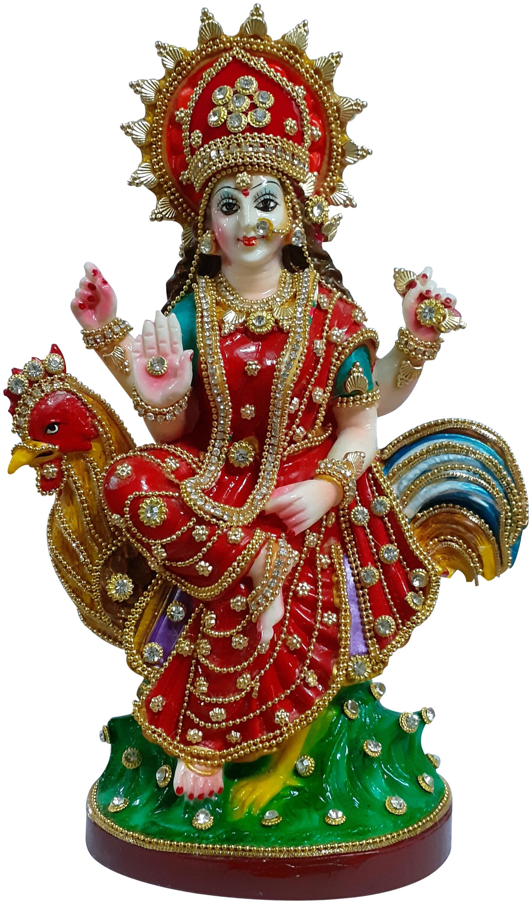

ESVAR STONECRAFT Bahuchar Mata Idol Decorative Showpiece( H X W X D 24 11 7 CM )