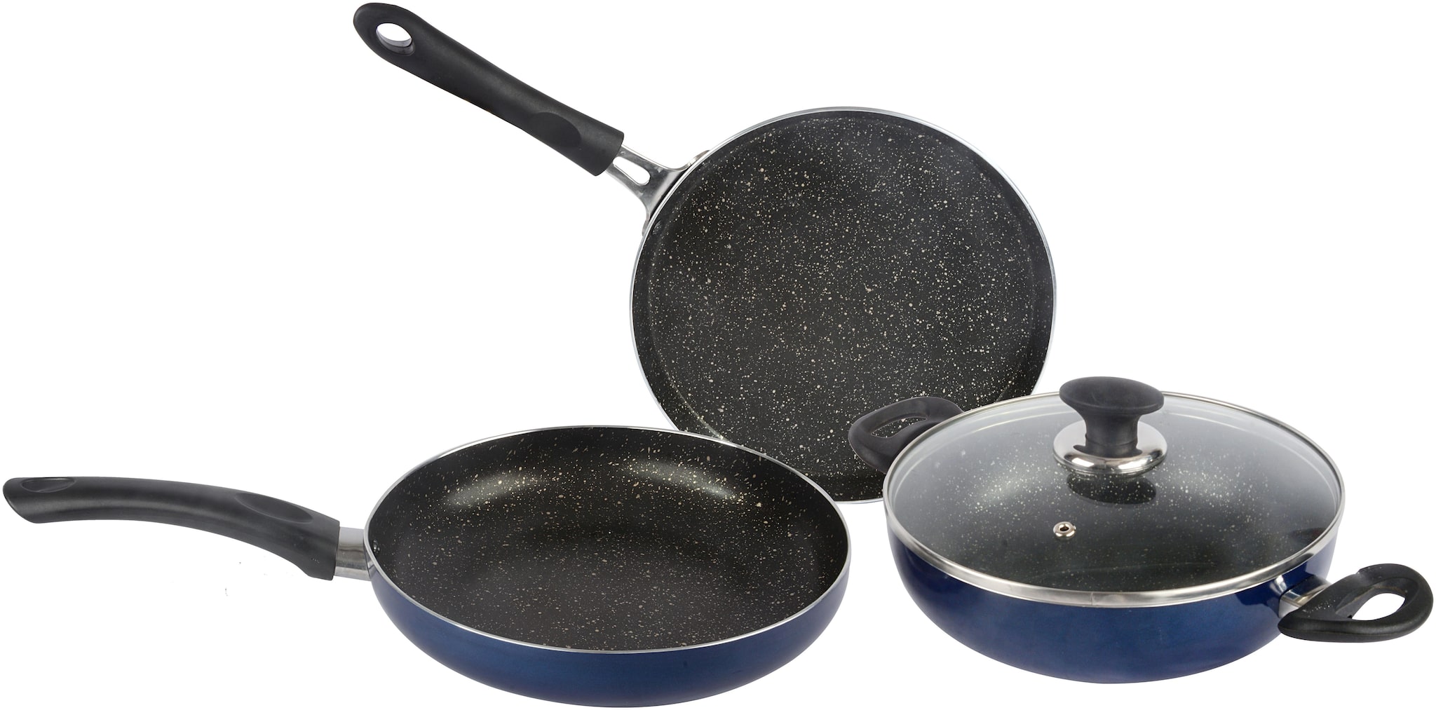 

Ethical Mastreo Series 4pcs without Induction Base Cookware Set Cookware Set With Glass Lid Festival Pack Cookware