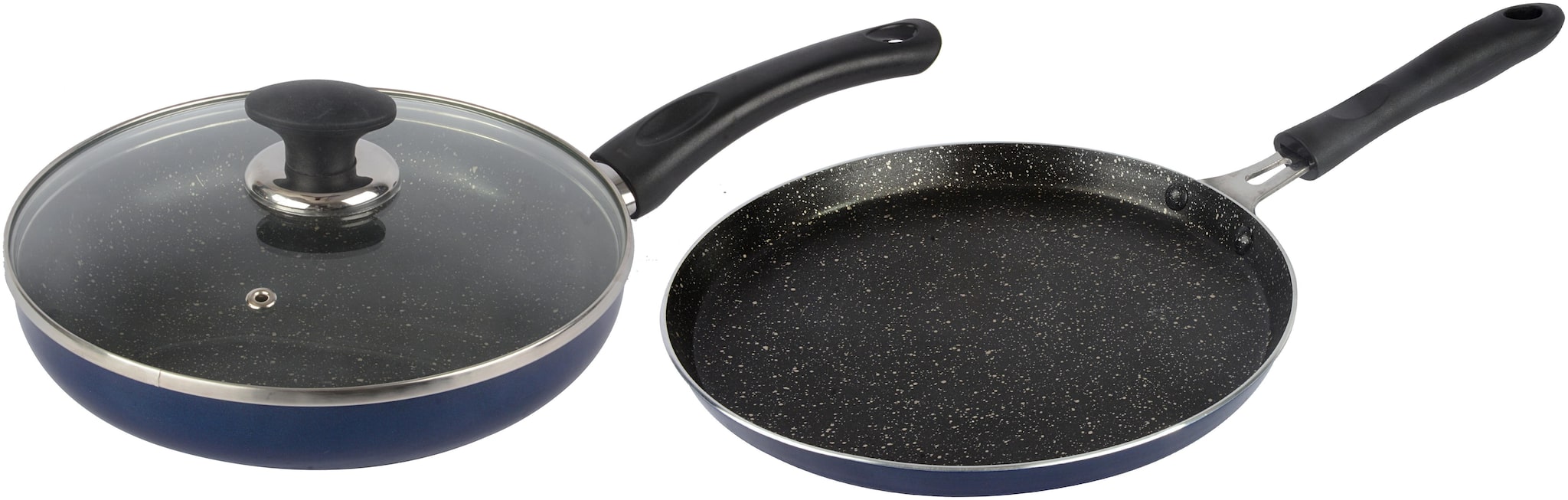 

Ethical Mastreo Series Induction Non-Stick Dosa Tawa Fry Pan 3 Pcs Cookware Set With Lid