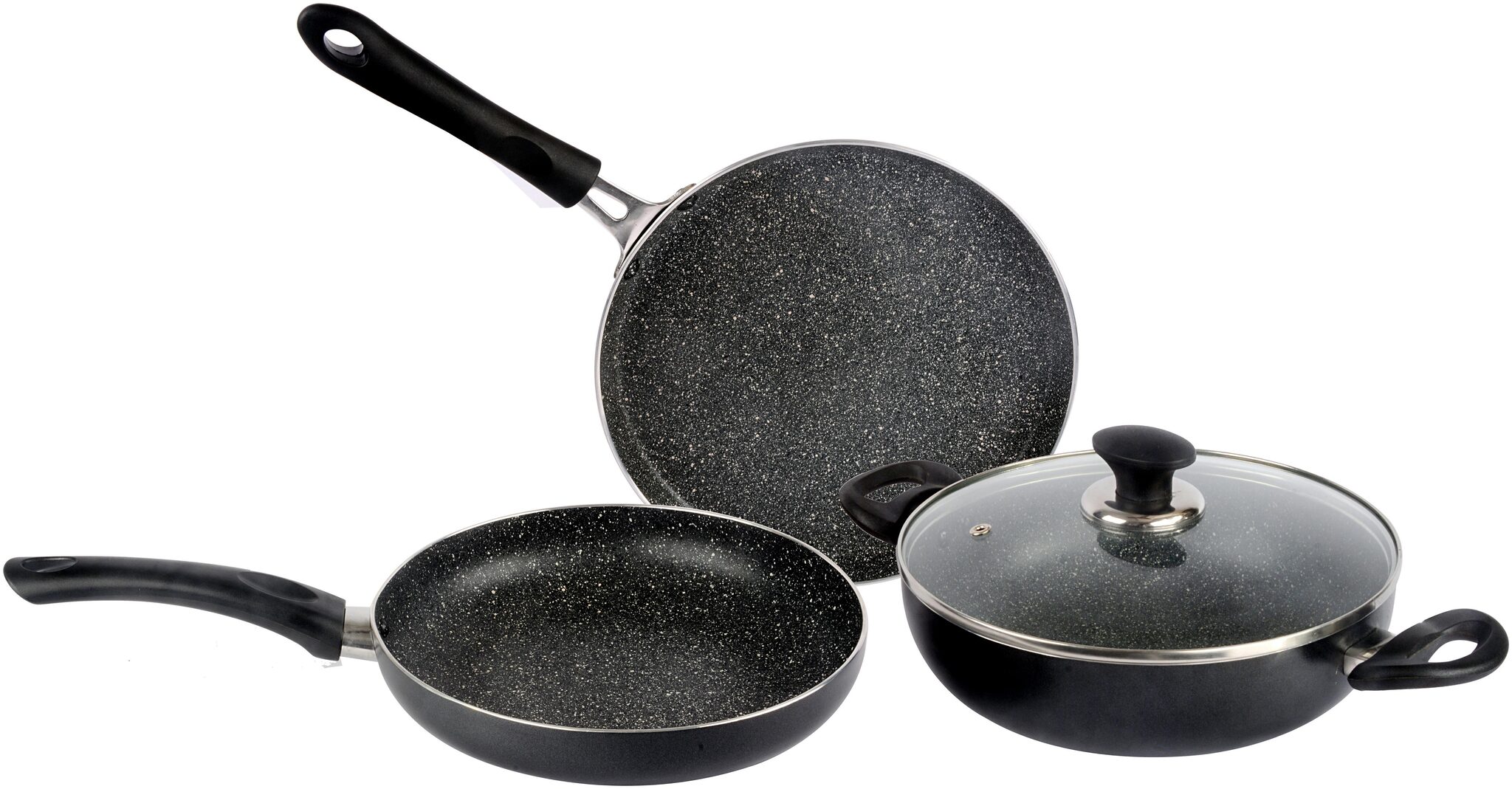 

Ethical Mastreo Series 4 pcs INDUCTION Cookware Set Cookware Set With Glass Lid Festival Pack with Glass Lid