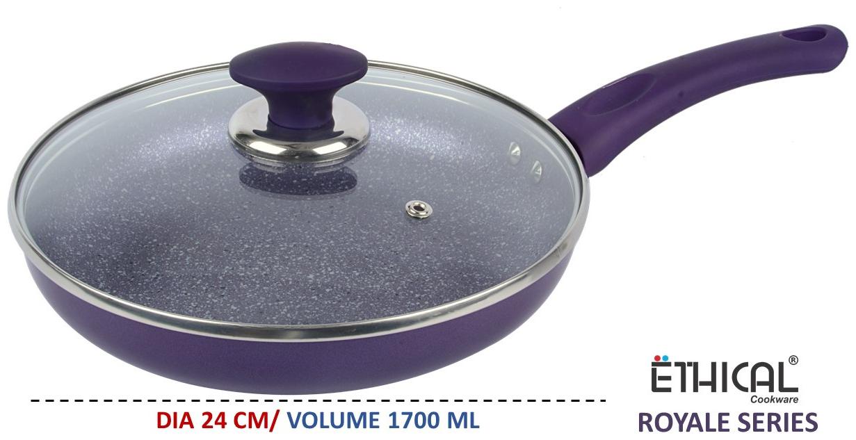

Ethical Royale Series Induction Frying Pan Tawa Multi Purpose Frying Pan With Glass Lid