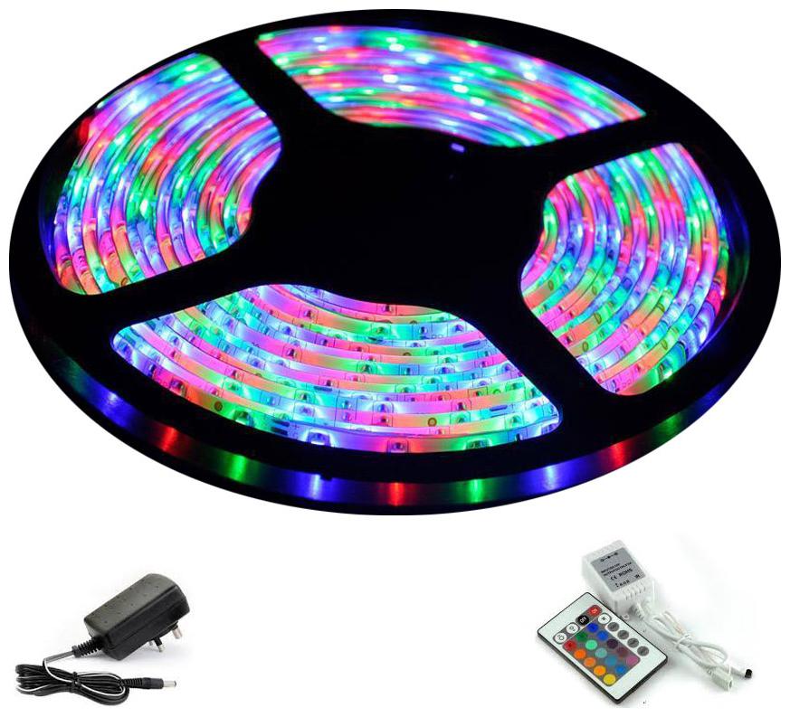 

Ever Forever LED Strip Light in RGB(Red Green Blue) 5 Meter Roll With Remote IR Controller Adaptor
