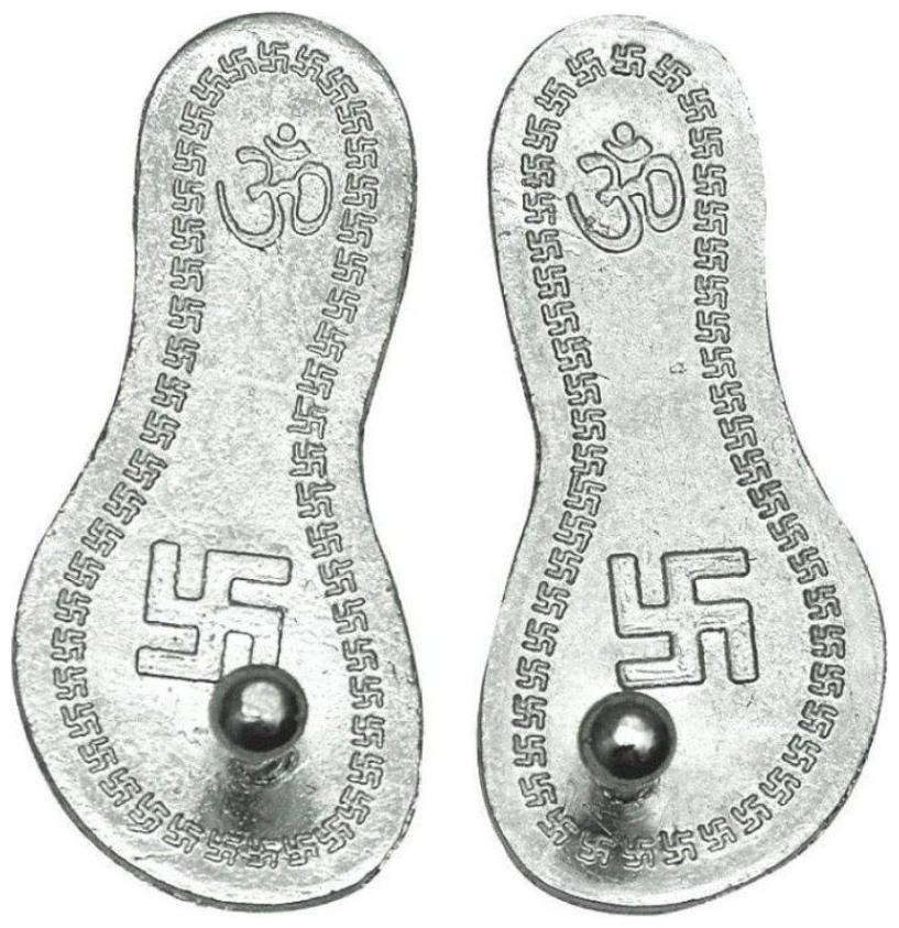 

Ever Forever Silver Color Charan Paduka (Religious Foot Print in Metal)