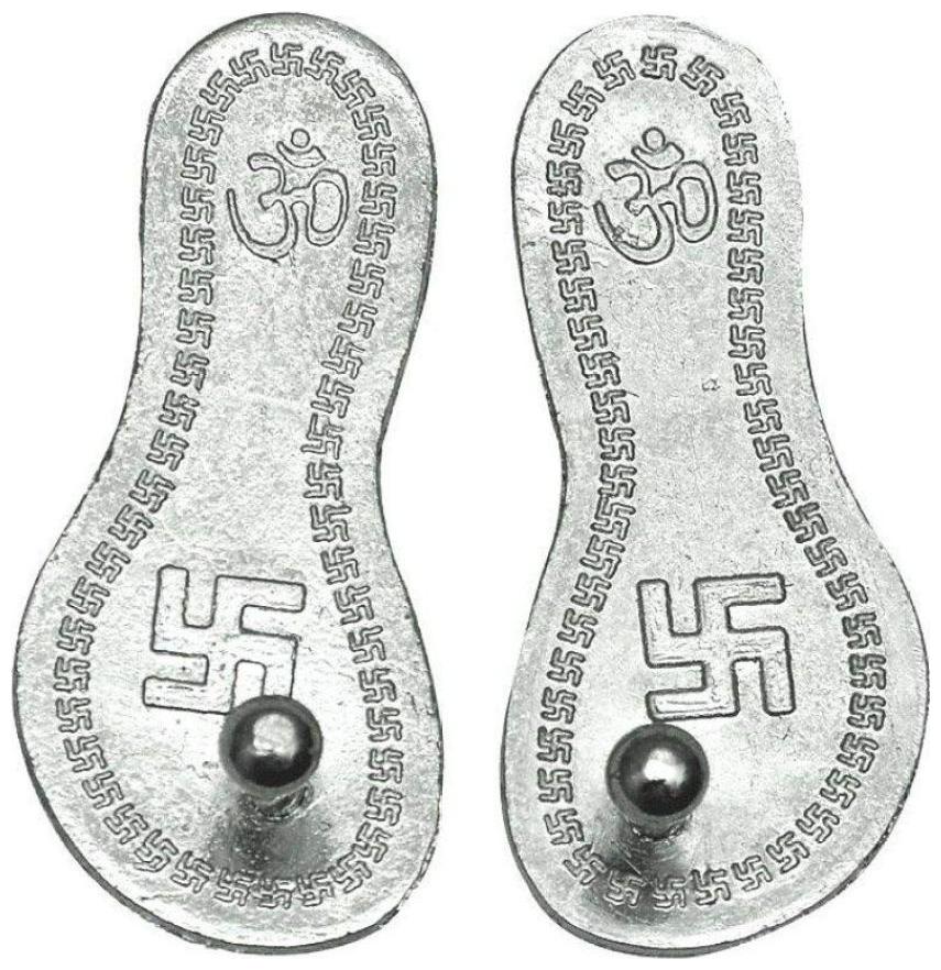 

Ever Forever Silver Color Charan Paduka (Religious Foot Print in Metal)