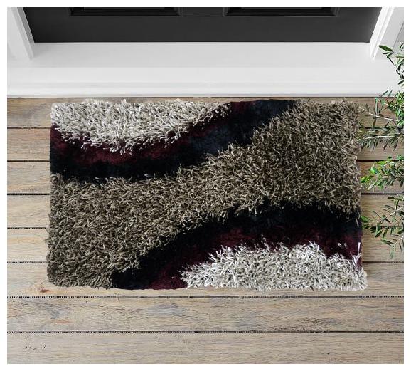 

Ever Green Carpets Premium Collection Anti Skid Multi Color Shaggy Mat for Bed side Door Office and Bathroom