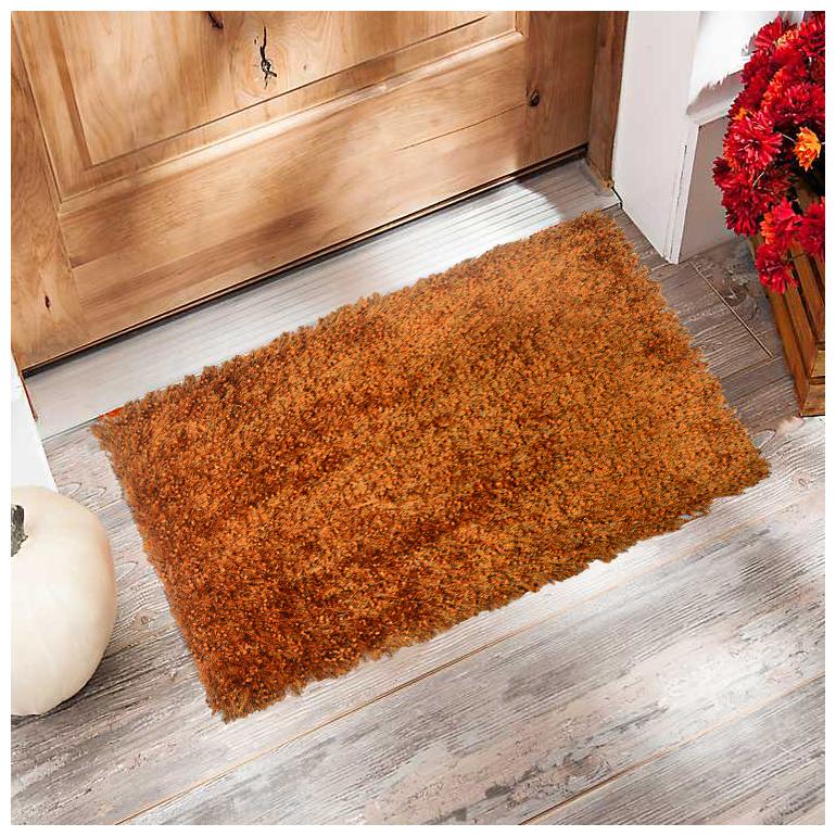 

Ever Green Carpets Premium Collection Anti Skid Brown Shaggy Mat for Bed side Door Office and Bathroom