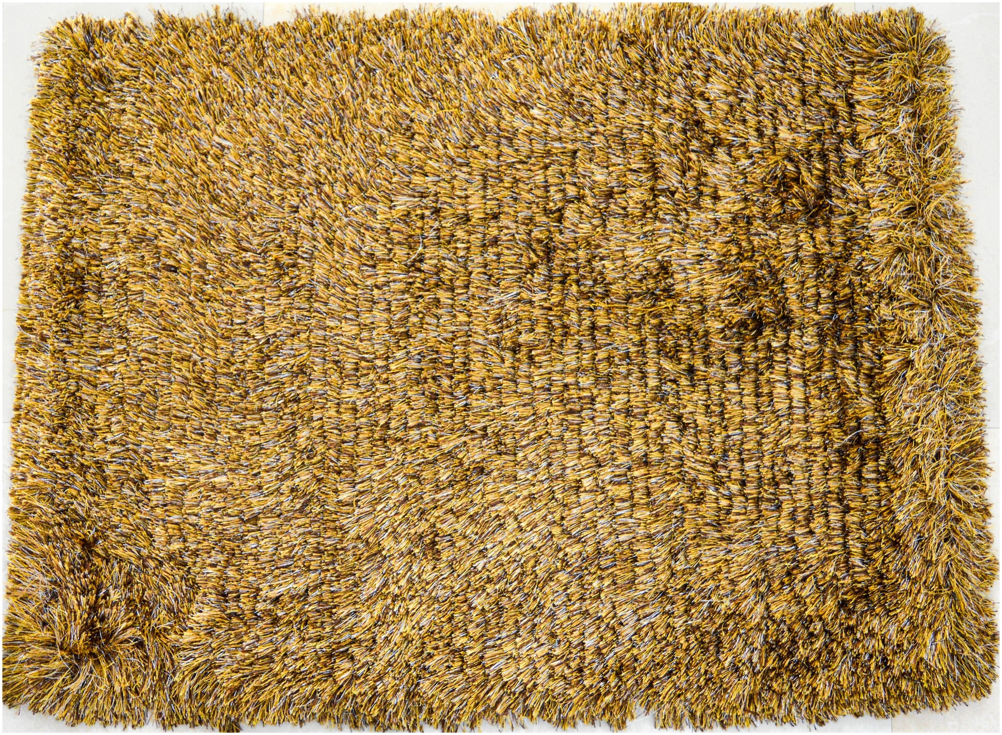 

Ever Green Carpets Premium Collection Anti Skid Gold Silk Shaggy Mat for Bed side Door Office and Bathroom