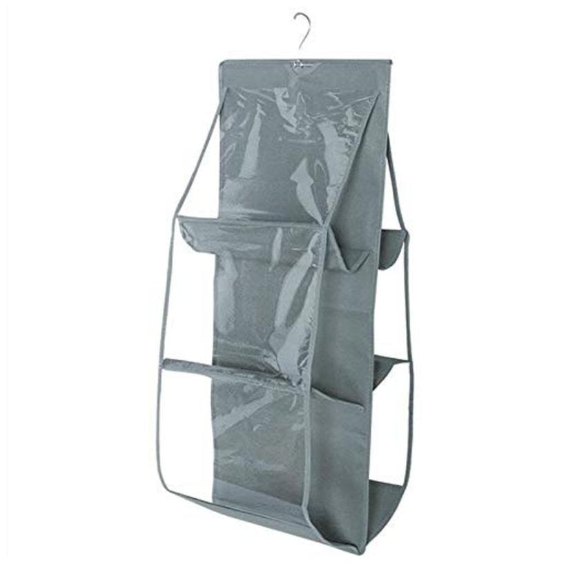 

Everbuy 6 Pocket Hanging Handbag Purse Bag Tidy Storage Organiser Wardrobe Closet Hanger