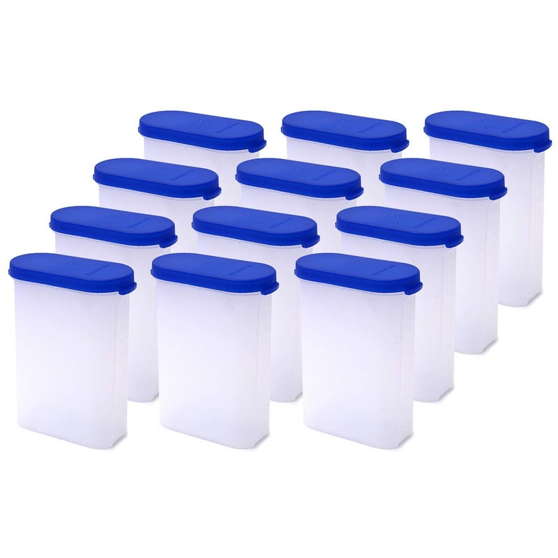 

EVERBUY 1800 ml Blue Plastic Container Set - Set of 12