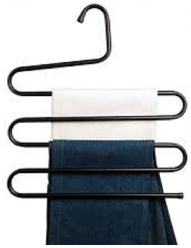 

Everbuy Stainless Steel Metal S-Shape 5 Layers Trouser Pants Hanger