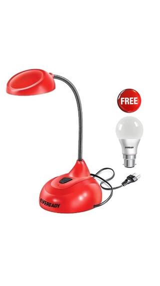 Eveready Hl69 Red Rechargeable Study Lamp With 7w Led Eveready Hl69 Red Rechargeable Study Lamp With 7w Led Bulb Free