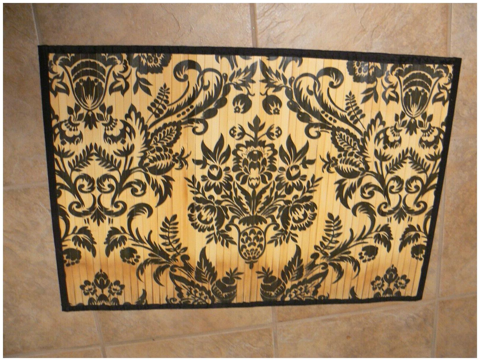 

Evergreen Cape Craftsman Felecia Black Bamboo Floor Mat 35 5 L x 23 5 W