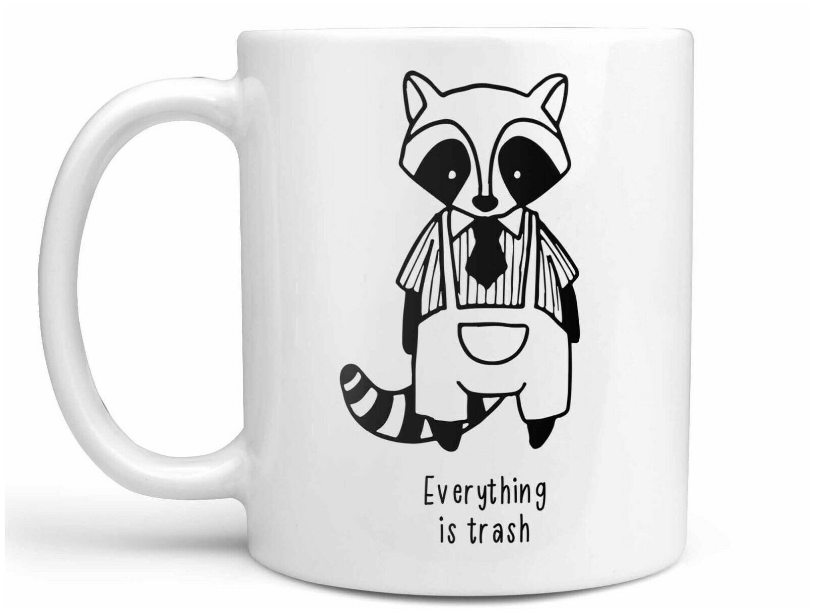 

Everything is Trash Raccoon Coffee Mug Funny Raccoon Coffee Cup Raccoon Gift