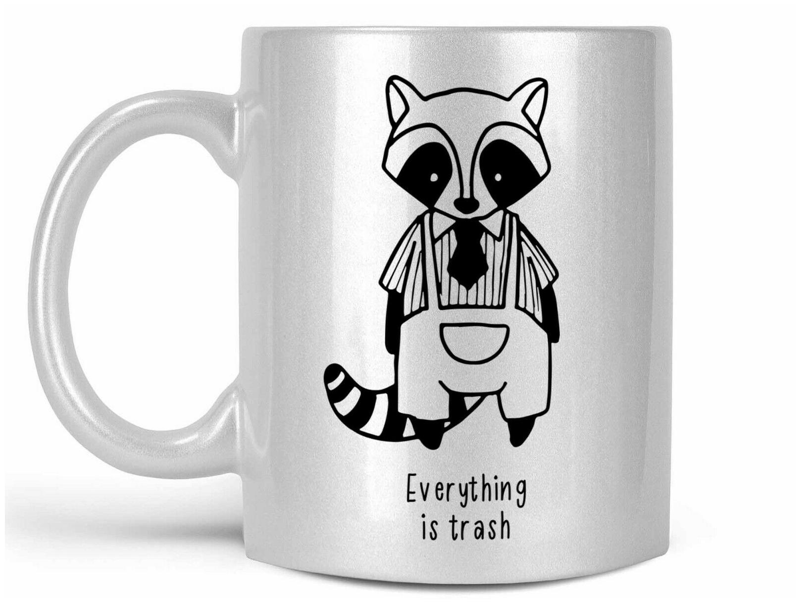 

Everything is Trash Raccoon Coffee Mug Funny Raccoon Coffee Cup Raccoon Gift