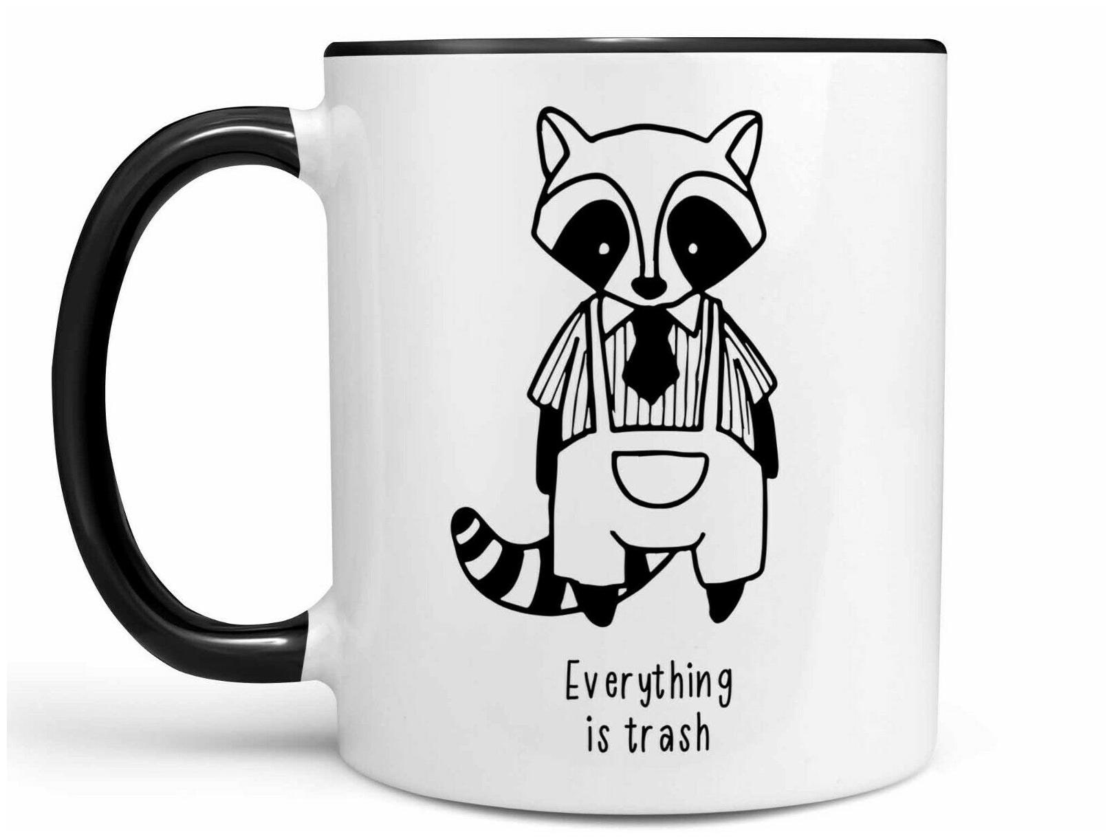 

Everything is Trash Raccoon Coffee Mug Funny Raccoon Coffee Cup Raccoon Gift
