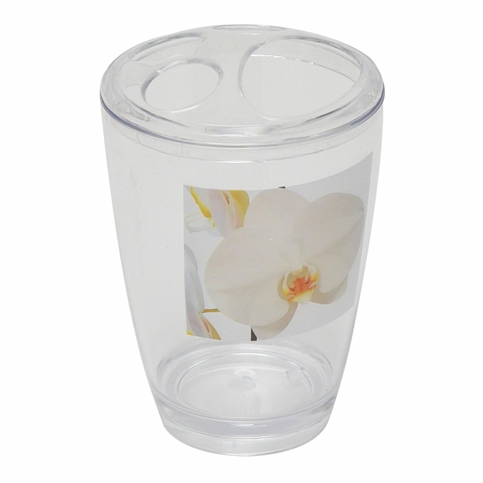 

Evideco Acrylic Toothbrush Toothpaste Holder Design Purity White Yellow 2 95 L x
