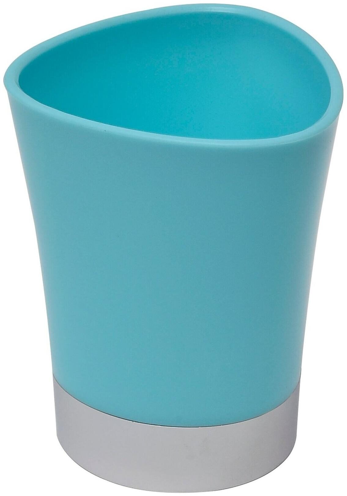 

Evideco Bath Tumbler or Toothbrush Holder Shiny Colors Aqua Blue