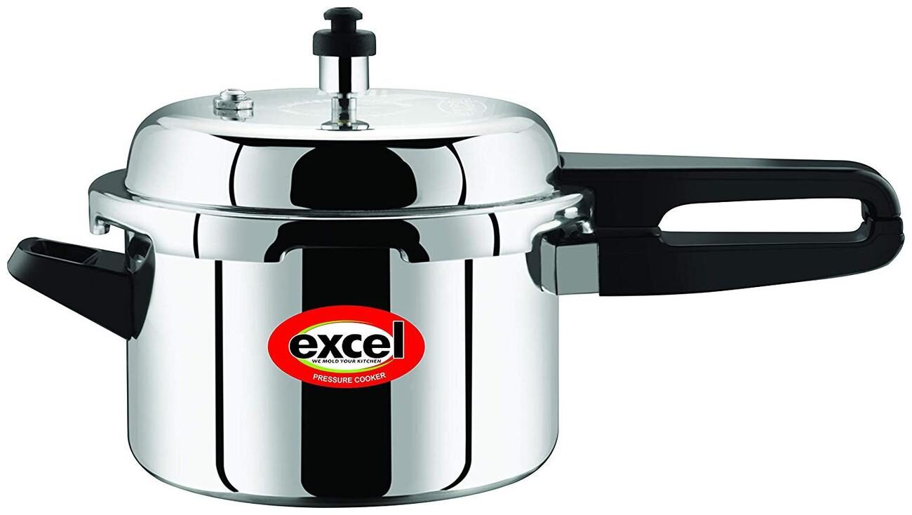 

Excel Classic Aluminum ISI Pressure Cooker with Outer Lid 3 Litre Silver