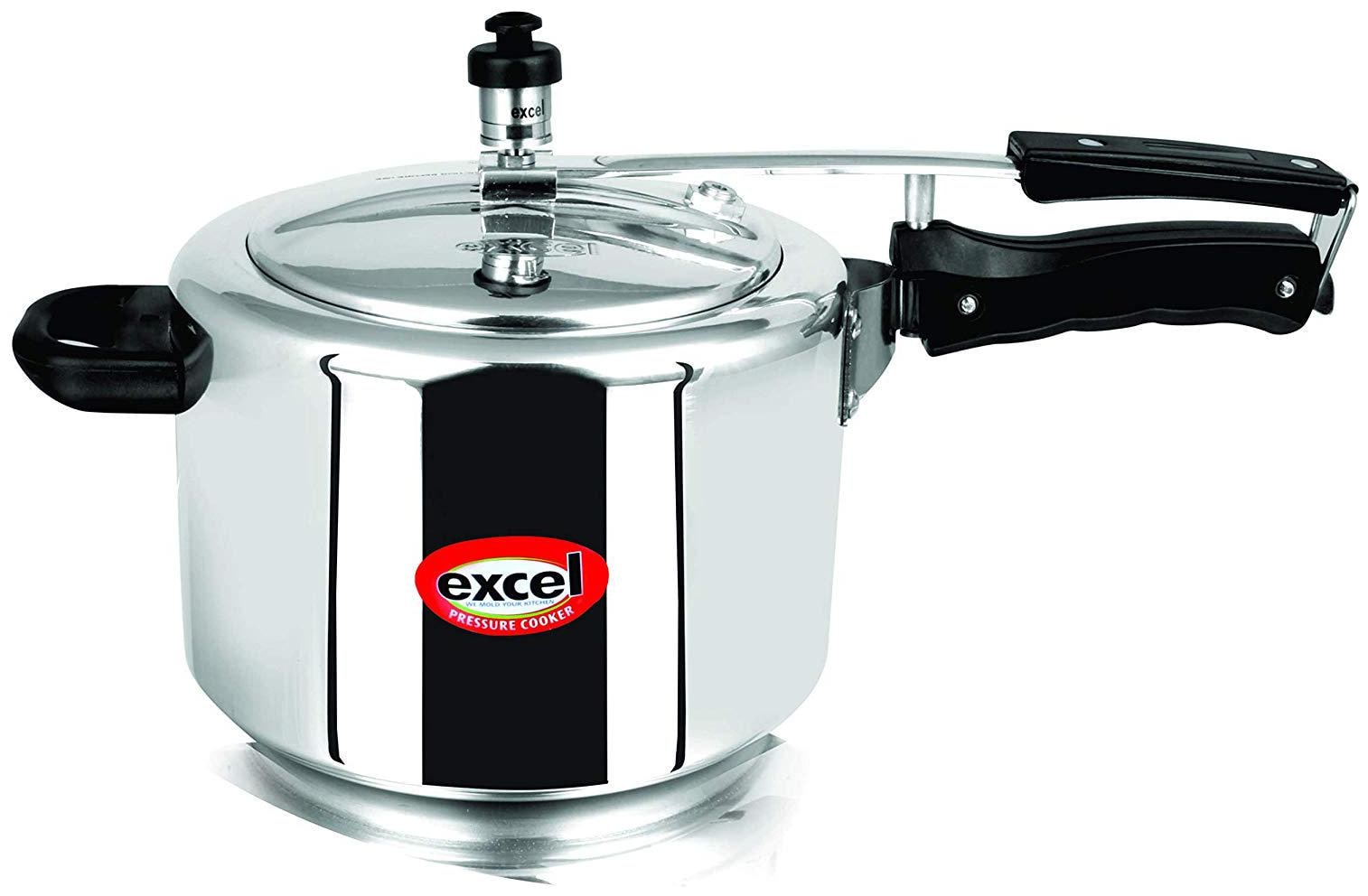 

Excel Ultra Aluminium ISI Pressure Cooker with Inner Lid 5 L Silver