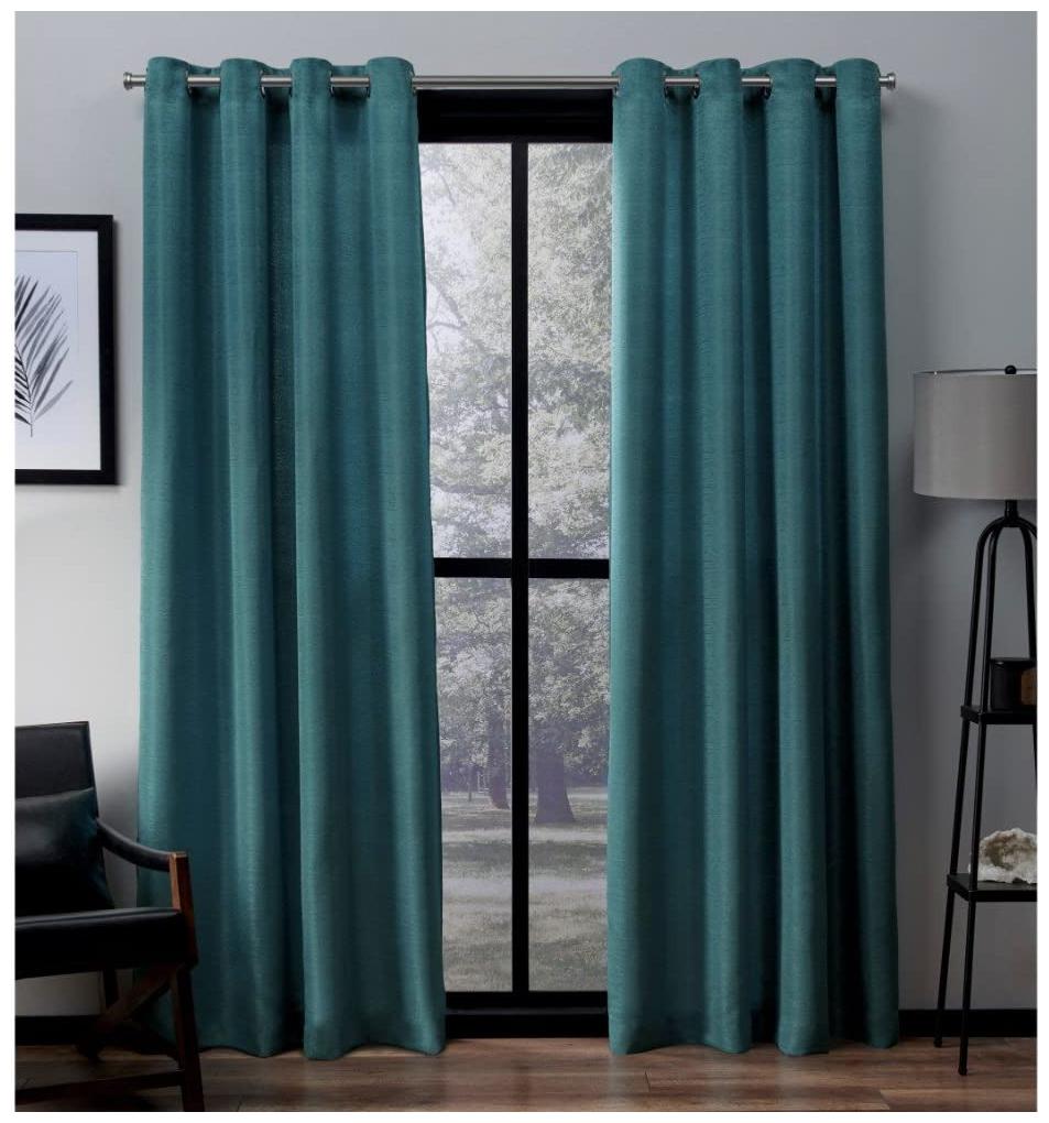 

Exclusive Home Curtains Virenze Faux Silk Window Curtain Panel Pair with Grommet