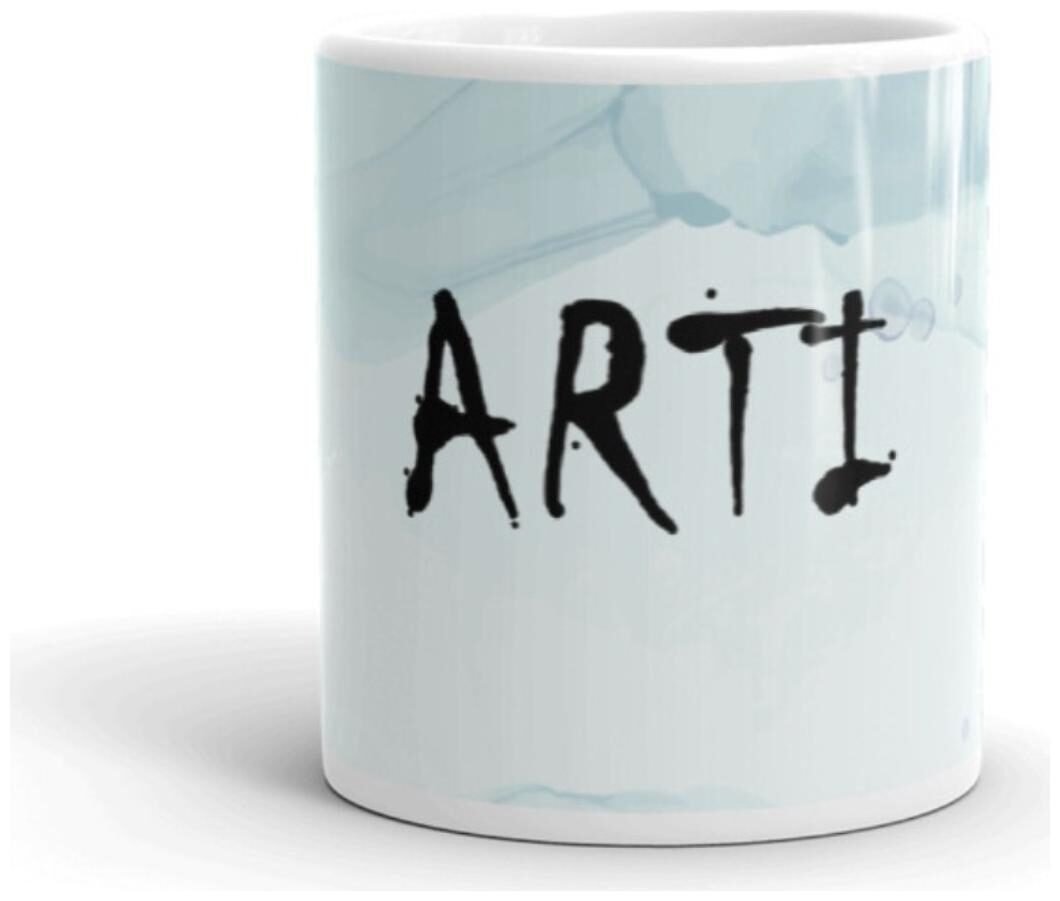 

exQuild Sky Blue Ceramic Arti Microwave Safe Milk Coffee Tea Mug Beverage Mug With Handle