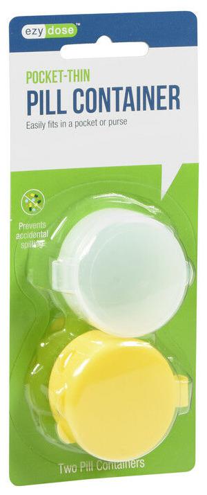 

Ezy Dose Portable Pill Container assorted colors 2 Counts