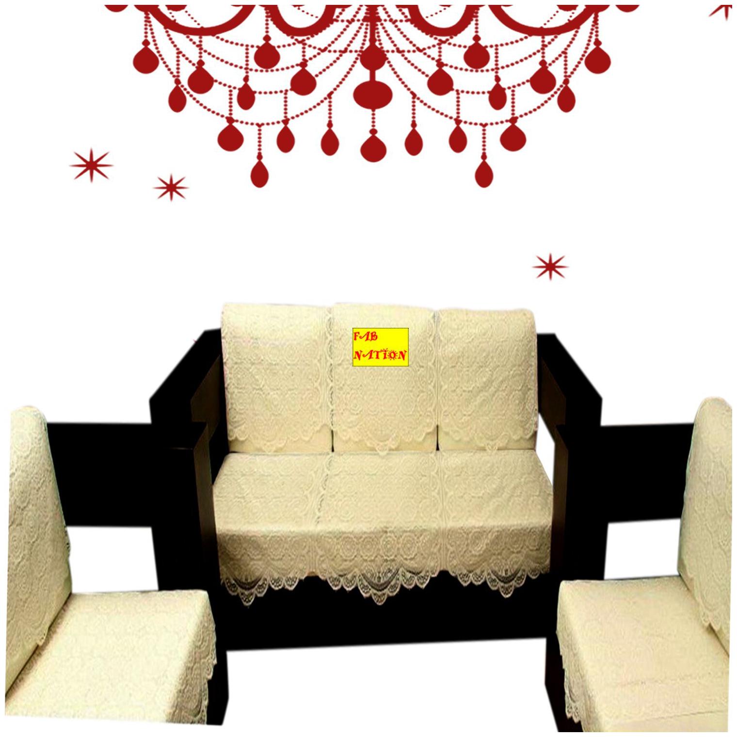 Buy FAB NATION Set of 10 net Sofa covers Online at Low Prices in India