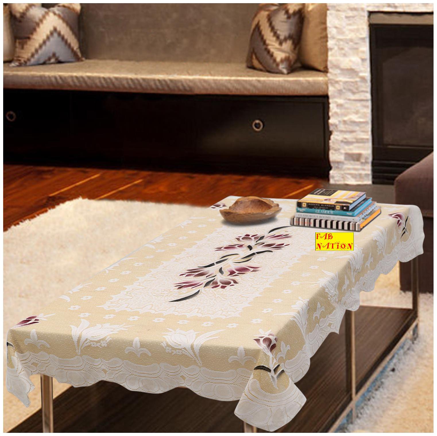 

FAB NATION Yellow Flor Centre Table cover