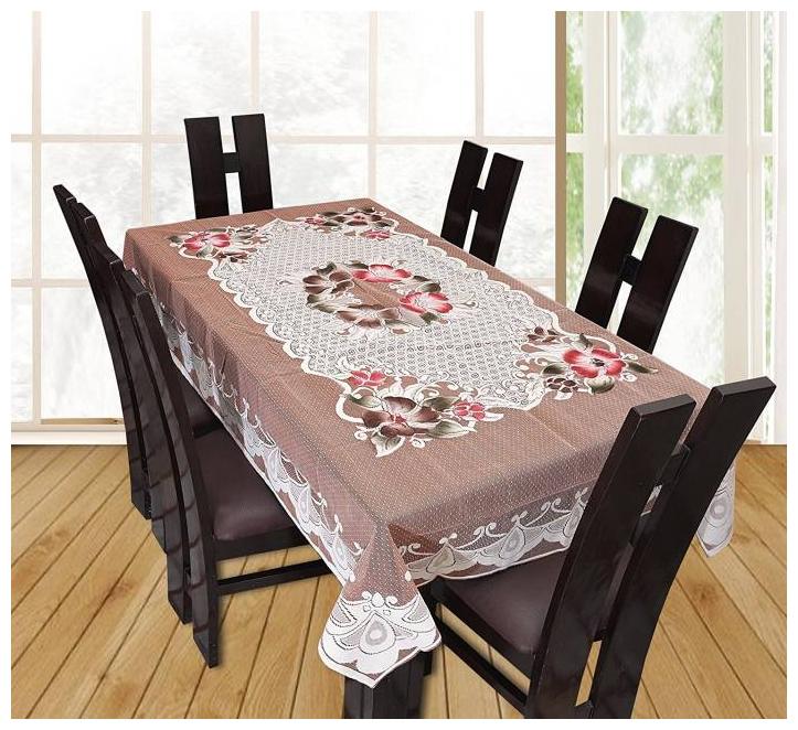 

FAB NATION Flor Brown Dining Table Cover