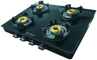 FABER FABER 4 Burner Regular Black Gas Stove