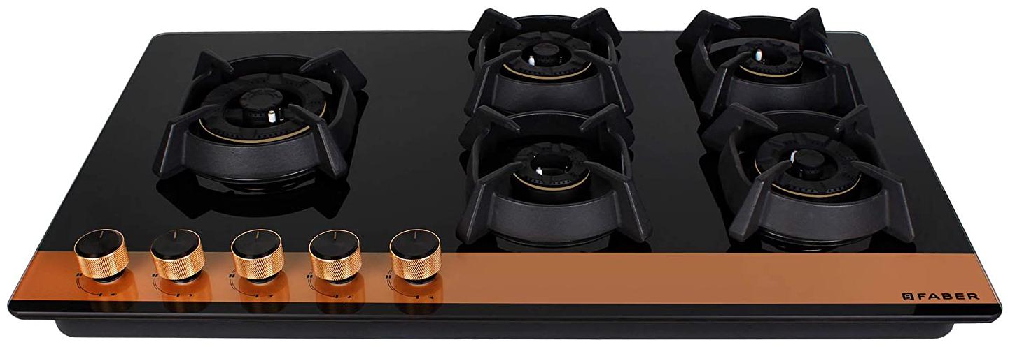

FABER Utopia 905 CRS br ci ai bk 5 Burner Automatic Hobs Black Gas Stove