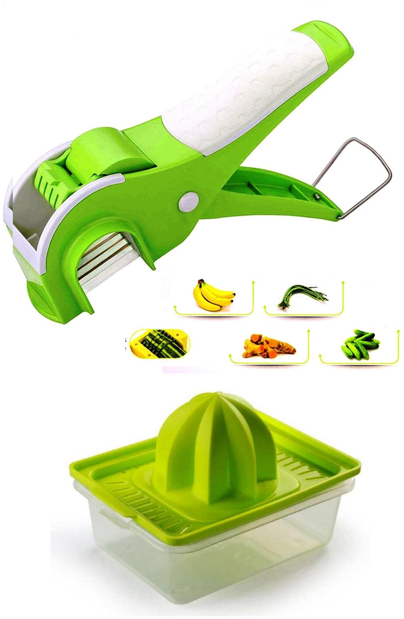 

ShopSwipe Stainless steel Plastic Vegetable tool Assorted ( Set of 2 )