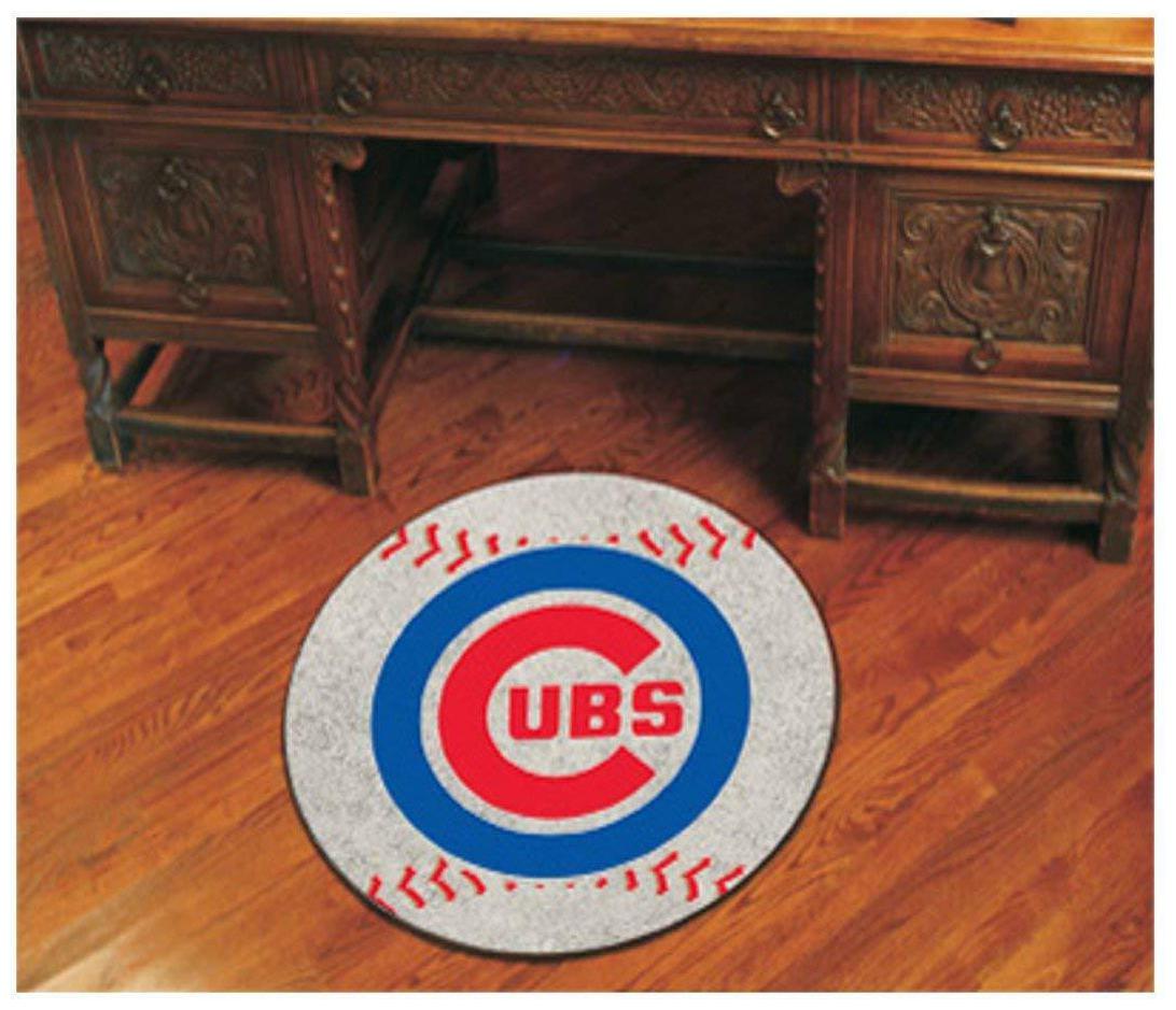 

FANMAT MLB - Chicago Cubs Baseball Mat Diameter Non Skid Rug Mat Floor Protector
