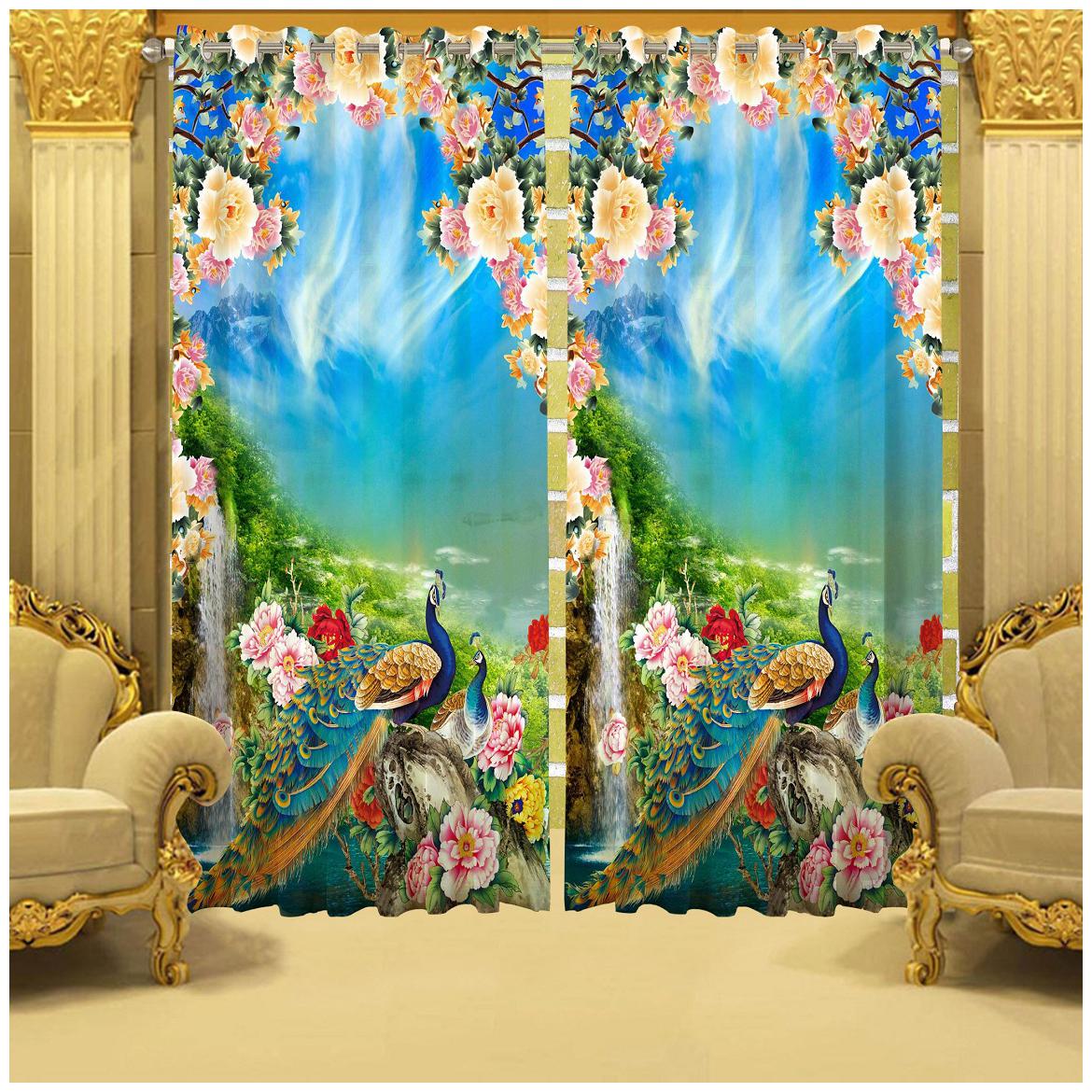 

FARSH Digital 3D printed curtains (SET OF 1 pc) 4X9 ft