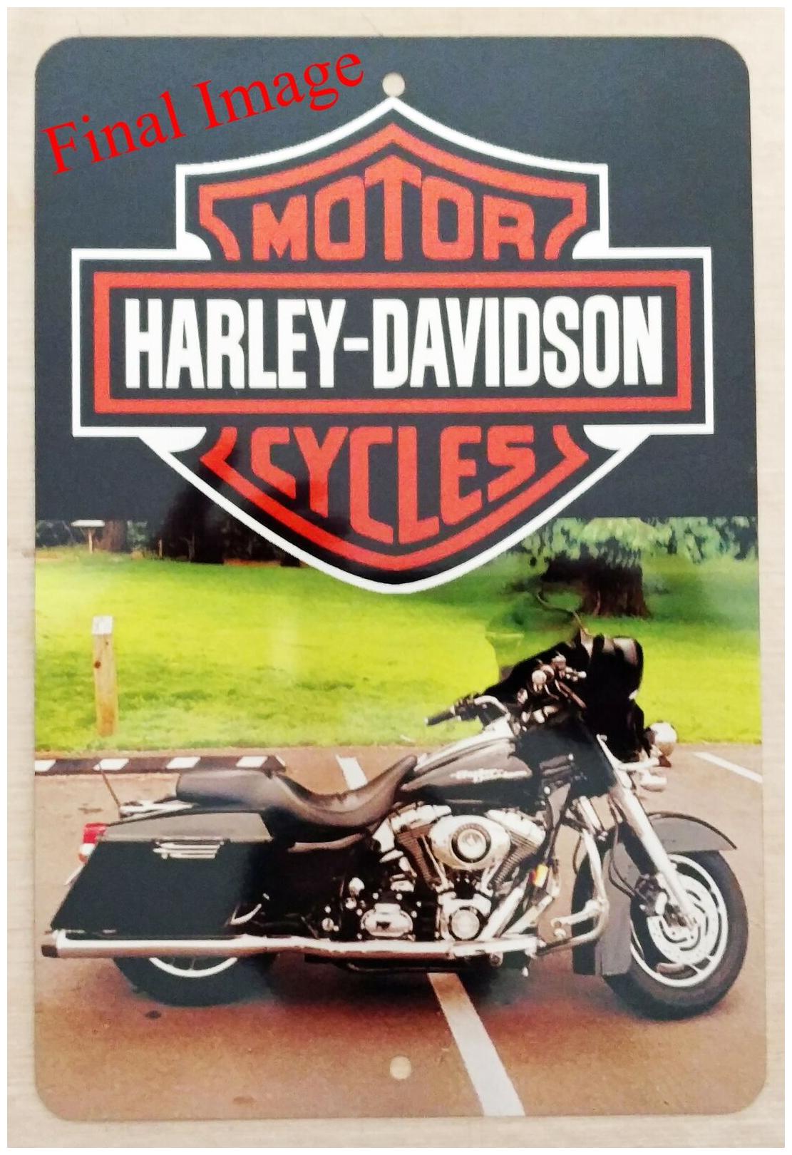 

Fathers Day Photo Metal Sign His Harley Davidson