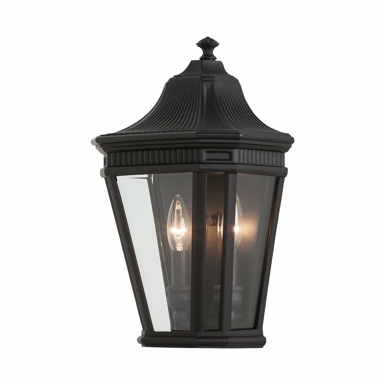 

Feiss 2 - Light Wall Lantern Black Black