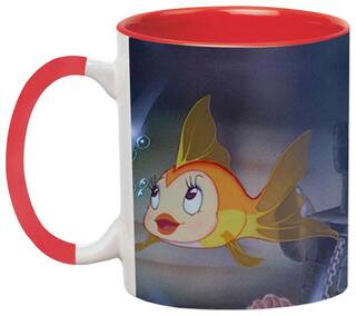 Figaro and Cleo Coffee Mug - Birthday Gift for Kids Ceramic Black Mug by Ashvah-Mug-1729-Red