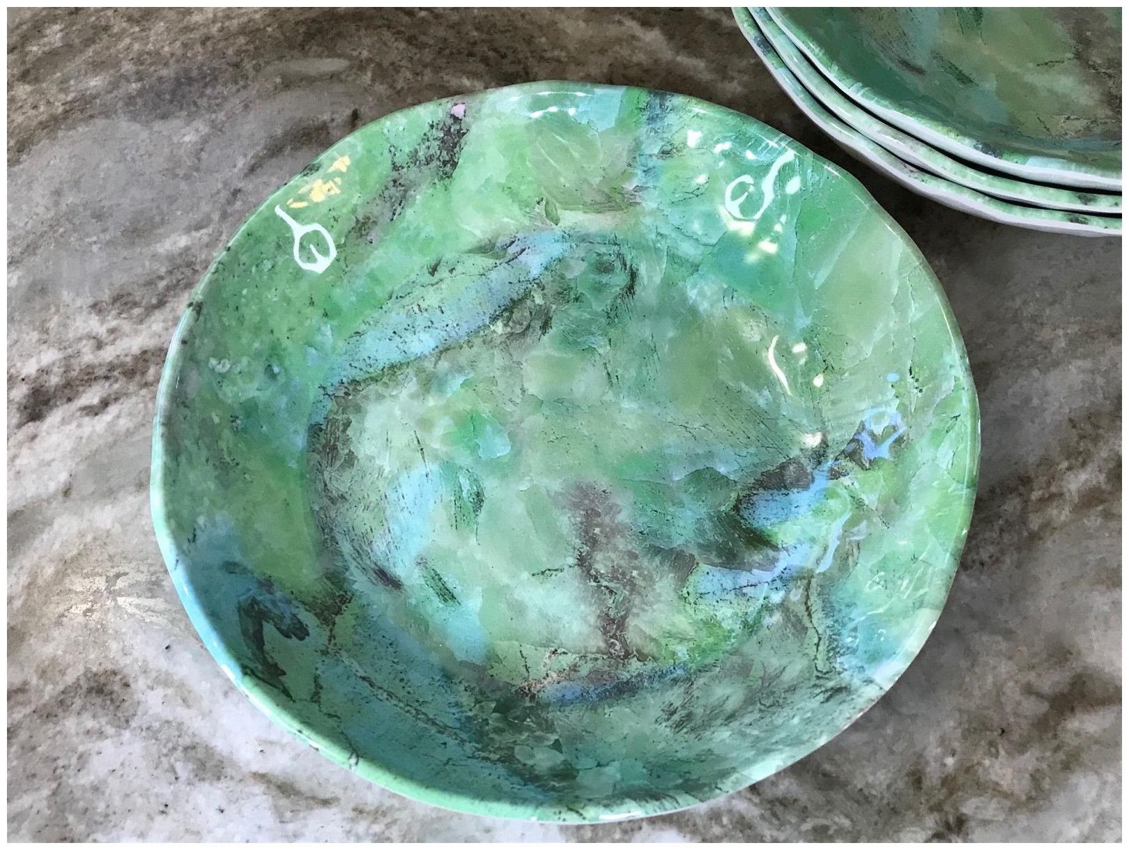 

Firestone Teal Melamine Plates Or Pasta Bowls 222 Fifth Set Of 4 You Choose New