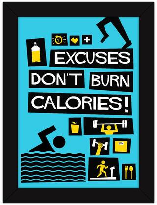 Buy Fitness Posters Gym Poster Framed For Motivation Blue Wall