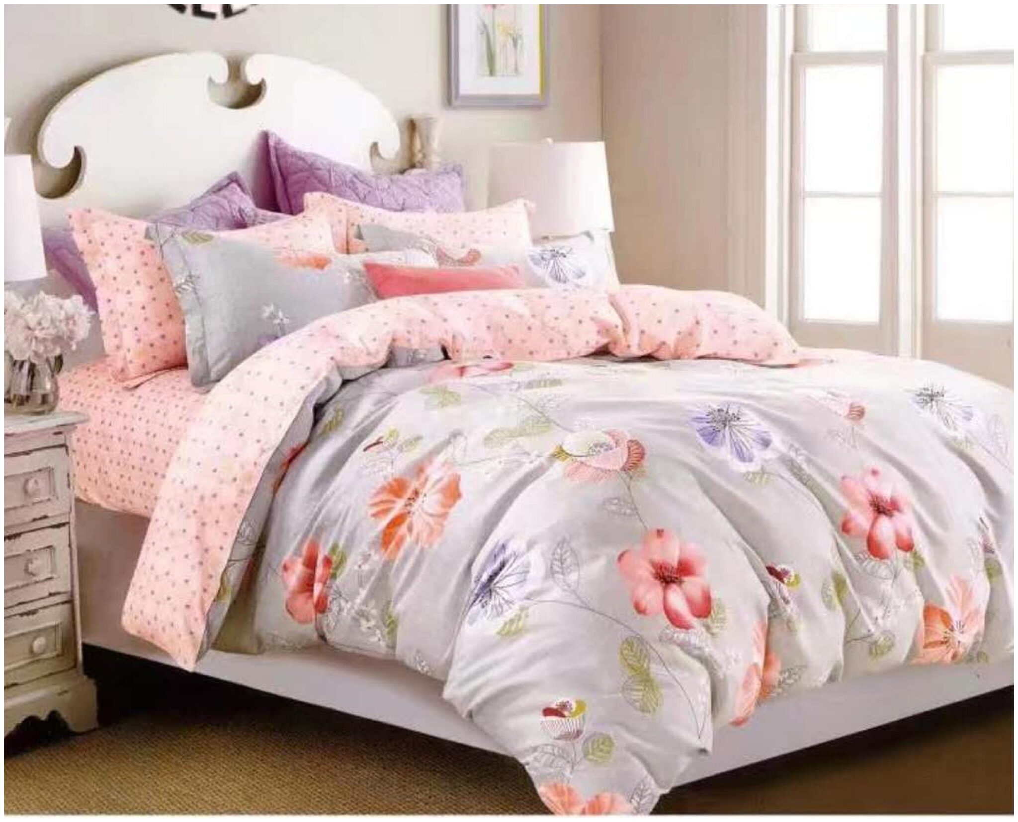 

Fitted Bedsheet Queen Size (3 Pcs Set 1 Engage Queen Fitted Double Bedsheet with 2 pillow Covers)